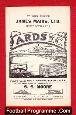 Ards v Portadown 1954 – Ireland Football Programmes