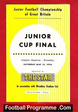 Army Cadets v Boys 1956 – Junior Cup Final – Wembley