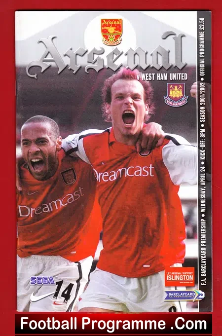 Arsenal v West Ham United 2002