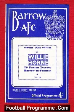 Barrow v Crewe Alexandra 1960