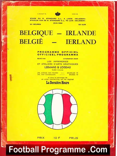 Belgium v Ireland 1966