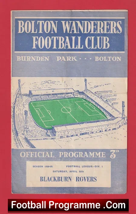 Bolton Wanderers v Blackburn Rovers 1959