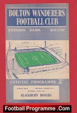 Bolton Wanderers v Blackburn Rovers 1959 – 1950s