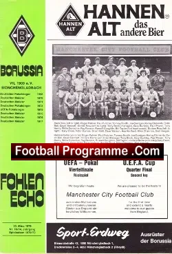 Borussia MonchenGladbach v Manchester City 1979 – Germany BMG