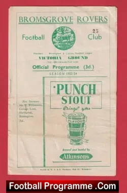 Bromsgrove Rovers v Cradley Heath 1952