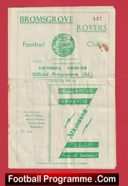 Bromsgrove Rovers v Rugby Town 1951