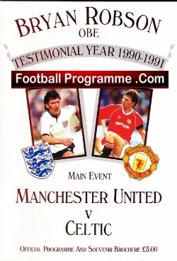 Bryan Robson Testimonial Benefit Manchester United Brochure 1991