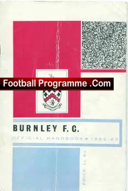 Burnley Football Club Official Handbook 1962 – 1963