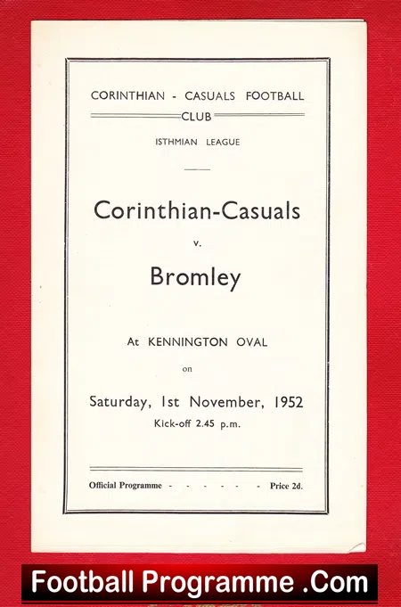 Corinthian Casuals v Bromley 1952