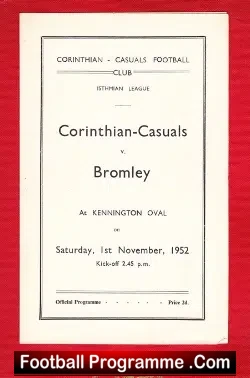Corinthian Casuals v Bromley 1952