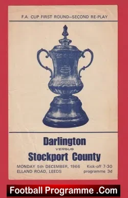 Darlington v Stockport County 1966 – FA Cup Replay