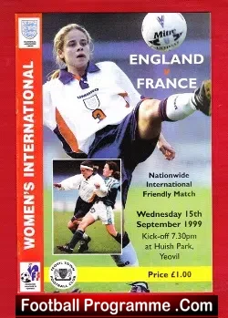 England Ladies v France 1999 – Womens Football