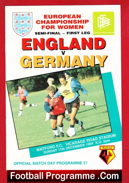 England Ladies v Germany 1994 – Womens Football