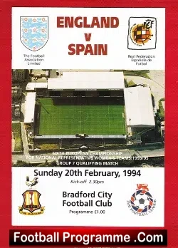 England Ladies v Spain 1994 – Women’s Football