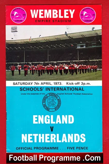 England v Holland 1973 – Schoolboys Match Wembley