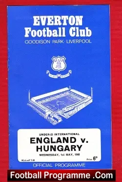 England v Hungary 1968 – Goodison Park Everton