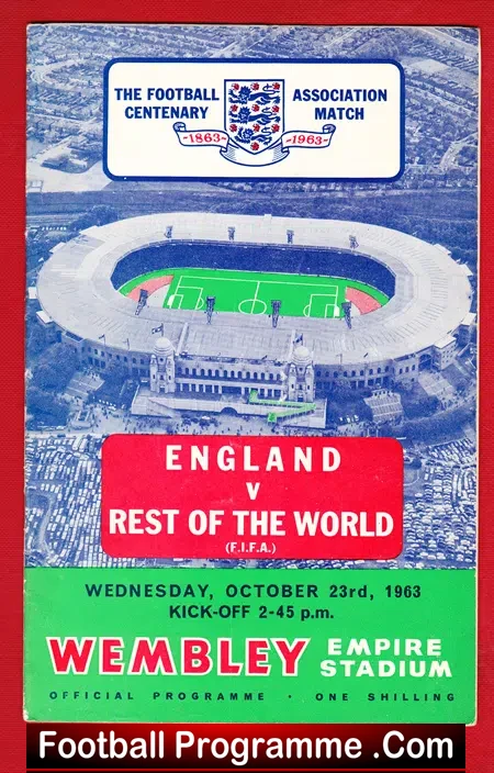 England v Rest Of The World 1963 –  Eusebio – Bobby Charlton
