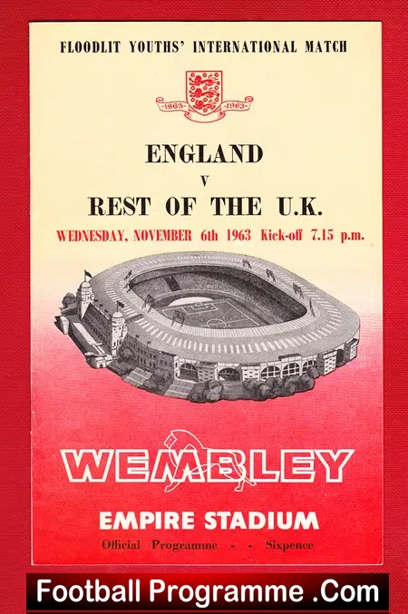 England v Rest Of UK 1963 – Wembley Final Pat Jennings