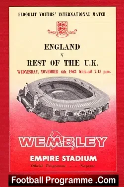 England v Rest Of UK 1963 – Wembley Final Pat Jennings