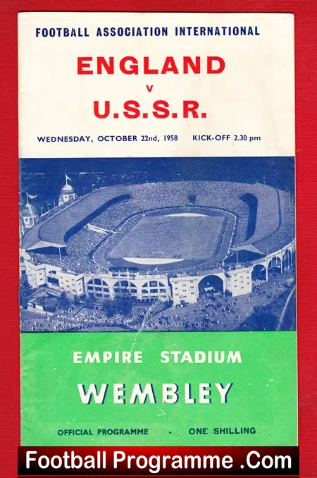 England v Russia 1958 – Last Game for Tom Finney