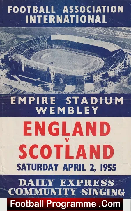England v Scotland 1955 – Community Song Sheet
