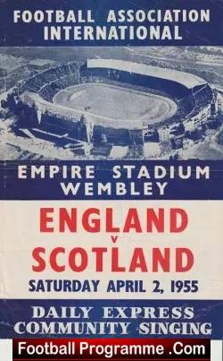 England v Scotland 1955 – Community Song Sheet
