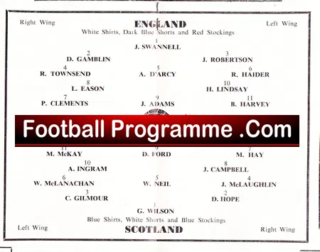 England v Scotland 1966 - South End On Sea - Amateur