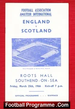 England v Scotland 1966 – South End On Sea – Amateur