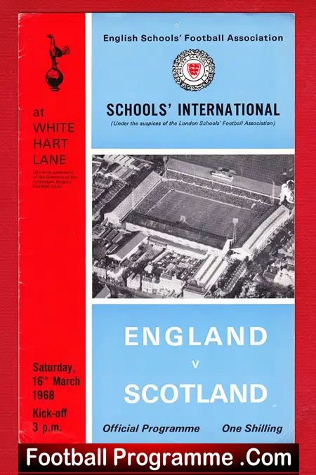 England v Scotland 1968 – White Hart Lane Spurs Tottenham
