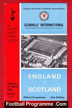 England v Scotland 1968 – White Hart Lane Spurs Tottenham