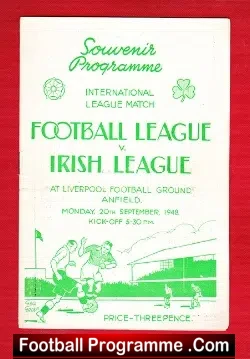 English Football League v League Of Ireland 1948 – Liverpool
