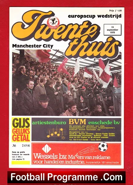 FC Twente v Manchester City 1978 – Holland Netherlands