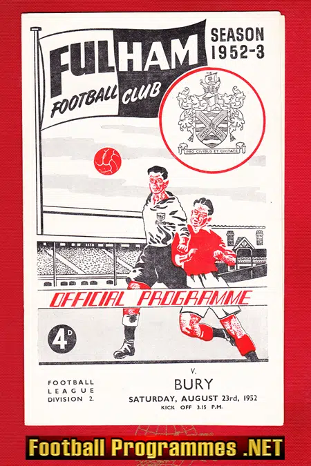 Fulham v Bury 1952