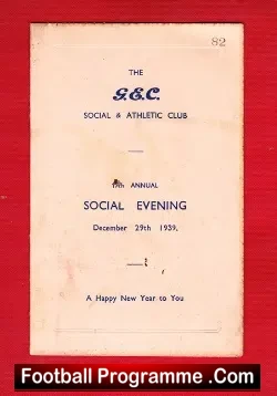 GEC Dinner Dance Menu Card 1939 – Memorabilia 1930s