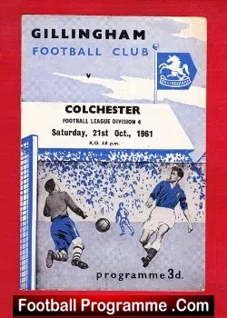 Gillingham v Colchester United 1961