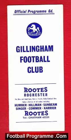 Gillingham v Wokingham Town 1963