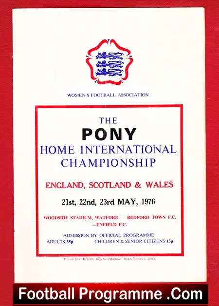 Great Britain Ladies v Scotland 1976 + Wales + Poster + Card Womens Football