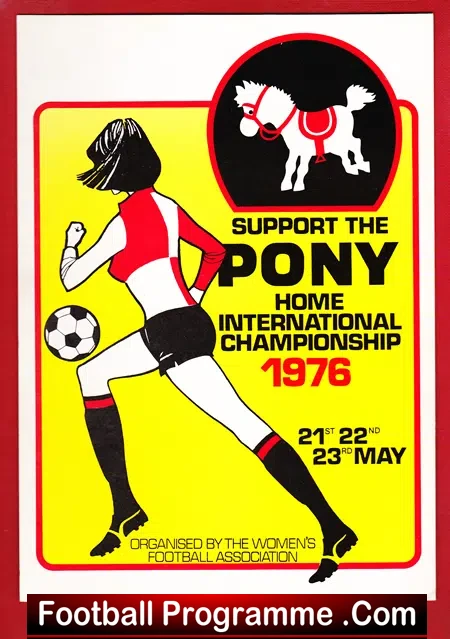 Great Britain Ladies v Scotland 1976 + Wales + Poster + Card Womens Football