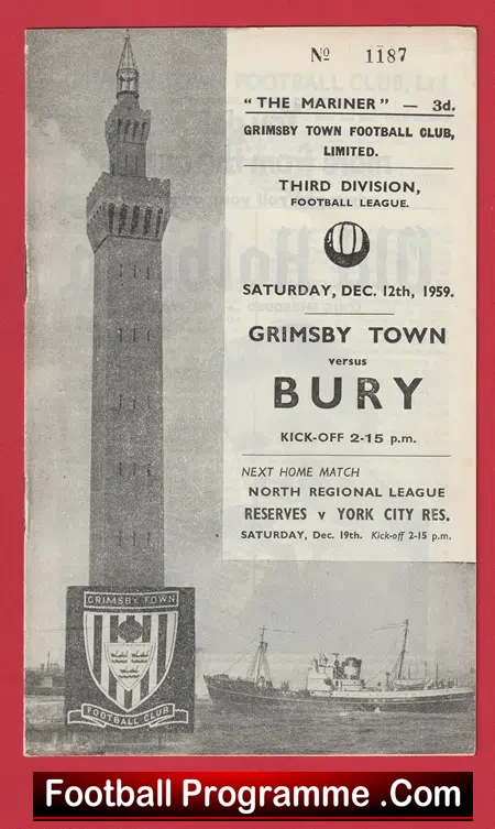 Grimsby Town v Bury 1959 – 1950s