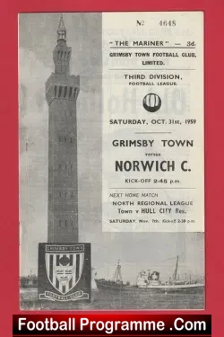 Grimsby Town v Norwich City 1959