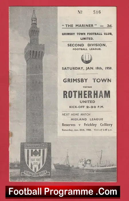 Grimsby Town v Rotherham United 1958