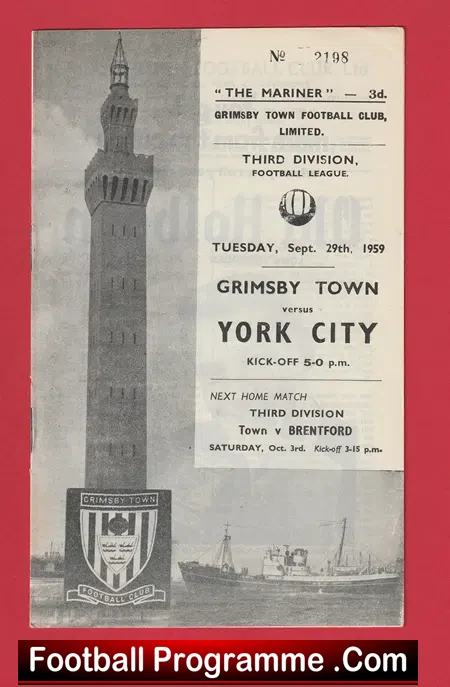Grimsby Town v York City 1959