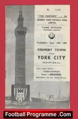 Grimsby Town v York City 1959