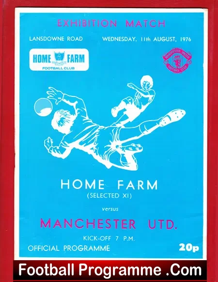 Home Farm v Manchester United 1976 Lansdowne Road Dublin Ireland
