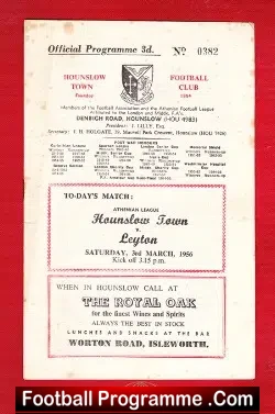 Hounslow Town v Leyton 1956 – to clear