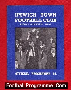Ipswich Town v Blackburn Rovers 1962