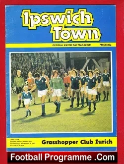 Ipswich Town v Grasshopper Zurich 1979 – UEFA Cup