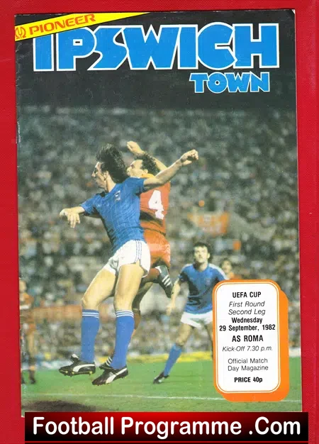 Ipswich Town v Roma 1982 – UEFA Cup – Italy