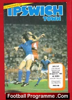Ipswich Town v Roma 1982 – UEFA Cup – Italy