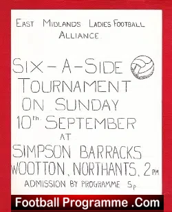 Ladies Football East Midlands Tournament 1977 – Womens Football 1970’s
